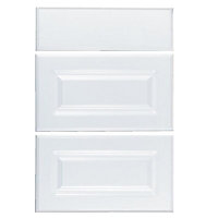 IT Kitchens Chilton Gloss White Style Drawer front (W)500mm, Set of 3