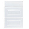 IT Kitchens Chilton Gloss White Style Drawer front (W)500mm, Set of 3