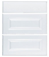 IT Kitchens Chilton Gloss White Style Drawer front (W)600mm, Set of 3