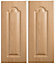 IT Kitchens Chilton Traditional Oak Effect Base corner Cabinet door (W)925mm (H)720mm (T)18mm, Set of 2