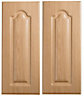 IT Kitchens Chilton Traditional Oak Effect Wall corner Cabinet door (W)250mm, Set of 2