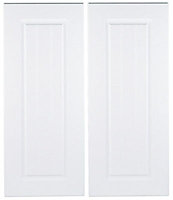 IT Kitchens Chilton White Country Style Base corner Cabinet door (W)925mm (H)720mm (T)18mm, Set of 2