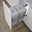 IT Kitchens Double Grey Rectangular Integrated Kitchen Pull-out bin, 48L