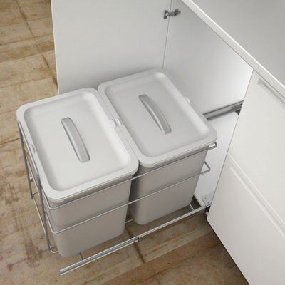 Integrated deals kitchen bin