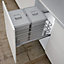 IT Kitchens Double Grey Rectangular Kitchen Pull-out bin, 48L