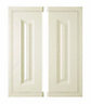 IT Kitchens Holywell Cream Style Classic Framed Wall corner Cabinet door (W)250mm, Set of 2