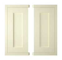 IT Kitchens Holywell Ivory Style Framed Base corner Cabinet door (W)925mm (H)720mm (T)19mm, Set of 2