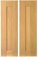 IT Kitchens Oak Veneer Shaker Cabinet door (W)300mm, Set of 2
