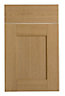 IT Kitchens Oak Veneer Shaker Drawerline door & drawer front, (W)450mm (H)715mm (T)18mm