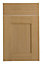 IT Kitchens Oak Veneer Shaker Drawerline door & drawer front, (W)450mm (H)715mm (T)18mm