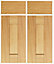 IT Kitchens Oak Veneer Shaker Fixed frame Cabinet door, (W)925mm (H)720mm (T)18mm