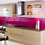 IT Kitchens Pink Glass Splashback, (H)750mm (T)6mm