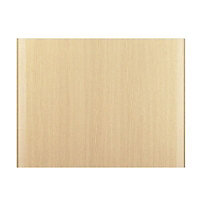 IT Kitchens Sandford Textured Oak Effect Slab Belfast sink Cabinet door (W)600mm (H)453mm (T)18mm