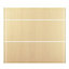 IT Kitchens Sandford Textured Oak Effect Slab Drawer front (W)800mm, Set of 3