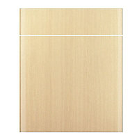 IT Kitchens Sandford Textured Oak Effect Slab Drawerline door & drawer front, (W)600mm (H)715mm (T)18mm