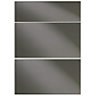 IT Kitchens Santini Gloss Anthracite Slab Drawer front (W)500mm, Set of 3