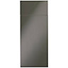 IT Kitchens Santini Gloss Anthracite Slab Drawerline door & drawer front, (W)300mm (H)715mm (T)18mm