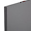 IT Kitchens Santini Gloss Anthracite Slab Fridge/Freezer Cabinet door (W)600mm (H)1377mm (T)18mm