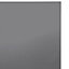 IT Kitchens Santini Gloss Anthracite Slab Fridge/Freezer Cabinet door (W)600mm (H)1377mm (T)18mm