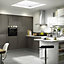 IT Kitchens Santini Gloss Anthracite Slab Glazed Cabinet door (W)300mm (H)715mm (T)18mm