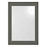 IT Kitchens Santini Gloss Anthracite Slab Tall glazed Cabinet door (W)500mm (H)895mm (T)18mm