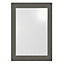 IT Kitchens Santini Gloss Anthracite Slab Tall glazed Cabinet door (W)500mm (H)895mm (T)18mm