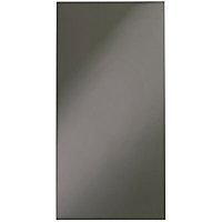 IT Kitchens Santini Gloss Anthracite Slab Tall larder Cabinet door (W)300mm (H)2092mm (T)18mm, Set of 2