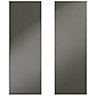 IT Kitchens Santini Gloss Anthracite Slab Wall corner Cabinet door (W)250mm (H)715mm (T)18mm, Set of 2