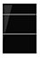 IT Kitchens Santini Gloss Black Slab Drawer front, Set of 3