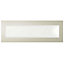 IT Kitchens Santini Gloss Cream Slab Bridging Glazed bridging door & pan drawer front, (W)1000mm (H)356mm (T)18mm
