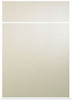 IT Kitchens Santini Gloss Cream Slab Drawerline door & drawer front, (W)500mm (H)715mm (T)18mm