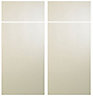 IT Kitchens Santini Gloss Cream Slab Fixed frame Cabinet door, (W)925mm (H)720mm (T)18mm