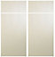 IT Kitchens Santini Gloss Cream Slab Fixed frame Cabinet door, (W)925mm (H)720mm (T)18mm