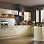 IT Kitchens Santini Gloss Cream Slab Tall double oven housing Cabinet door (W)600mm (H)895mm (T)18mm