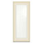 IT Kitchens Santini Gloss Cream Slab Tall glazed Cabinet door (W)300mm (H)895mm (T)18mm