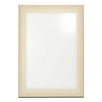 IT Kitchens Santini Gloss Cream Slab Tall glazed Cabinet door (W)500mm
