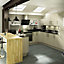 IT Kitchens Santini Gloss Grey Slab Appliance & larder Wall end panel (H)720mm (W)290mm