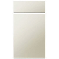 IT Kitchens Santini Gloss Grey Slab Drawerline door & drawer front, (W)400mm (H)715mm (T)18mm