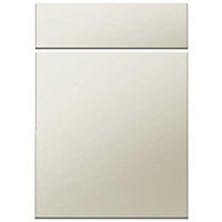 IT Kitchens Santini Gloss Grey Slab Drawerline door & drawer front, (W)500mm (H)715mm (T)18mm