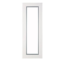 IT Kitchens Santini Gloss White Slab Bridging Glazed bridging door & pan drawer front, (W)1000mm (H)356mm (T)18mm