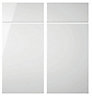 IT Kitchens Santini Gloss White Slab Drawerline Cabinet door, (W)925mm (H)720mm (T)18mm