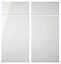 IT Kitchens Santini Gloss White Slab Drawerline Cabinet door, (W)925mm (H)720mm (T)18mm