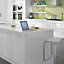 IT Kitchens Santini Gloss White Slab Fridge/Freezer Cabinet door (W)600mm (H)1197mm (T)18mm