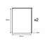 IT Kitchens Santini Gloss White Slab Larder Cabinet door (W)600mm (H)1912mm (T)18mm, Set of 2