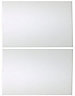 IT Kitchens Santini Gloss White Slab Larder Cabinet door (W)600mm, Set of 2