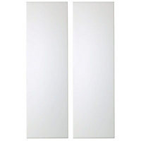 IT Kitchens Santini Gloss White Slab Tall Cabinet door (W)300mm (H)2092mm (T)18mm, Set of 2