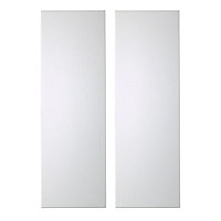 IT Kitchens Santini Gloss White Slab Tall corner Cabinet door (W)250mm, Set of 2