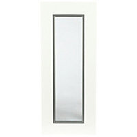 IT Kitchens Santini Gloss White Slab Tall glazed Cabinet door (W)300mm (H)895mm (T)18mm