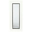 IT Kitchens Santini Gloss White Slab Tall glazed Cabinet door (W)300mm