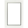 IT Kitchens Santini Gloss White Slab Tall glazed Cabinet door (W)500mm (H)895mm (T)18mm